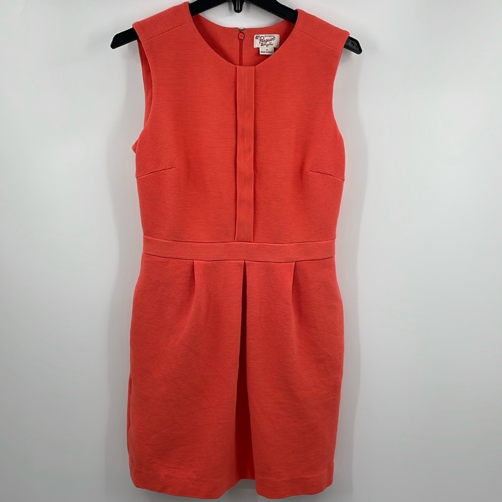 Original Penguin Munsingwear Orange/Coral Fit Flare Textured Shift Dress Size 4